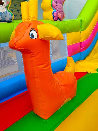 Коммерческий надувной батут «Звериная команда 2», 8*4*5 м