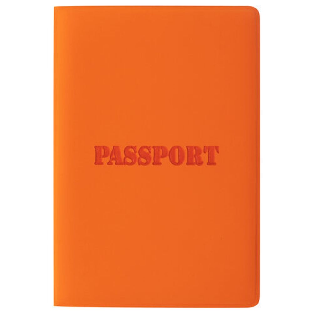 Обложка для паспорта STAFF, мягкий полиуретан, "ПАСПОРТ", рыжая, 237606