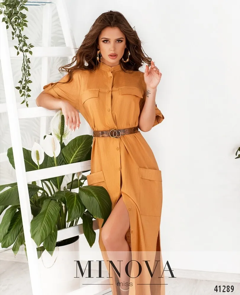 Платье 2018Н-горчица Minova