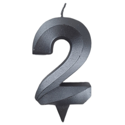 Свечи-цифры "Грань Черный жемчуг" 7 см (от 0 до 9)