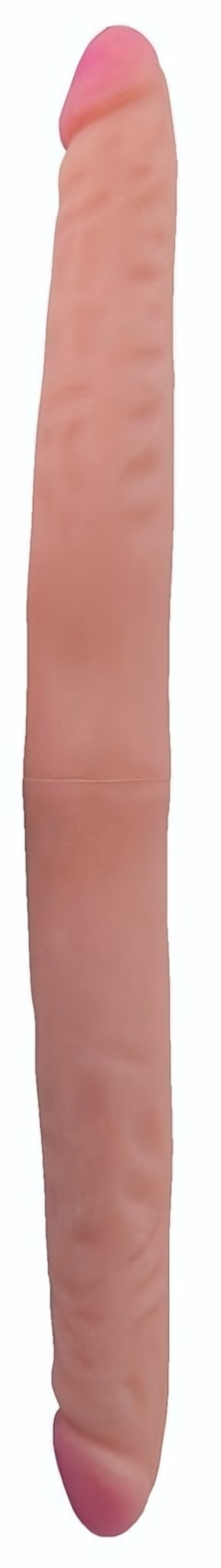Двусторонний фаллоимитатор из неоскин - 42,5 см. (Цвет: телесный)