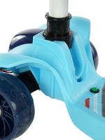 Самокат трехколесный с сиденьем 61*17*80см，можно сложить，с музыкальным светом，колеса PU, разноцветный принт,