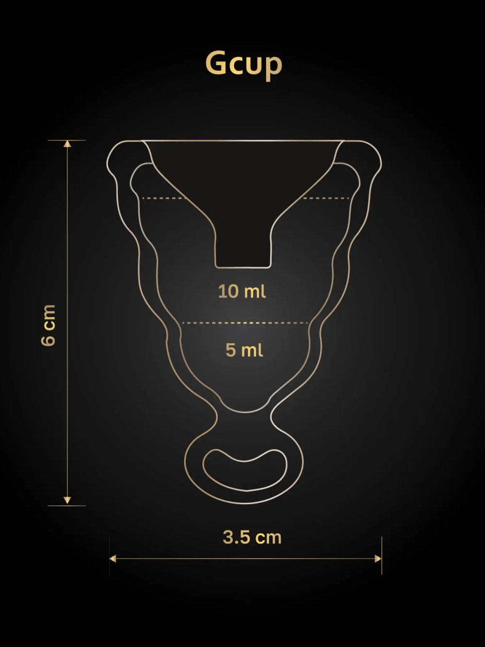 Gvibe Gcup Black - Силиконовая менструальная чаша с защитой от протечек