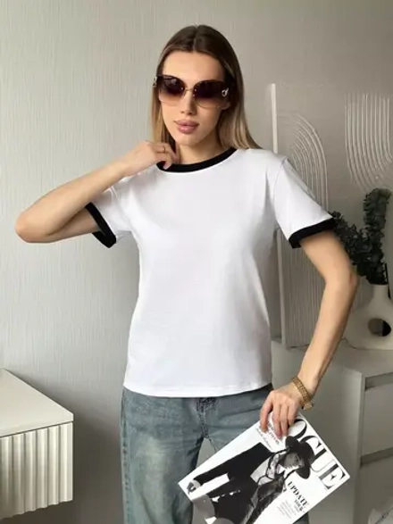 Футболка хлопковая однотонная