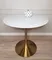 Стол Tulip Marble Brass, Ø80 см, белый мрамор на золотой ножке