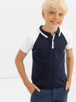Поло для мальчика AT497 сине-белый