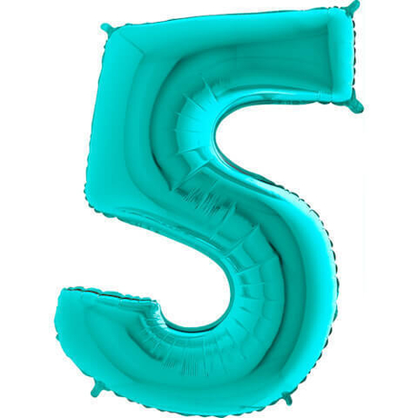 Воздушный шар цифра 5 тиффани