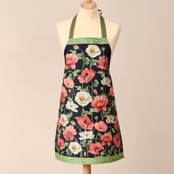 ФАРТУК "МАКИ",ЧЁРНЫЙ, 100% ХЛОПОК,ТВИЛ