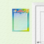 Табличка Наши кроватки с карманом А4 Градиент