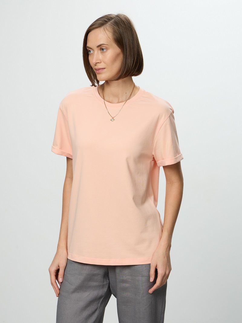 Футболка оверсайз лососевый