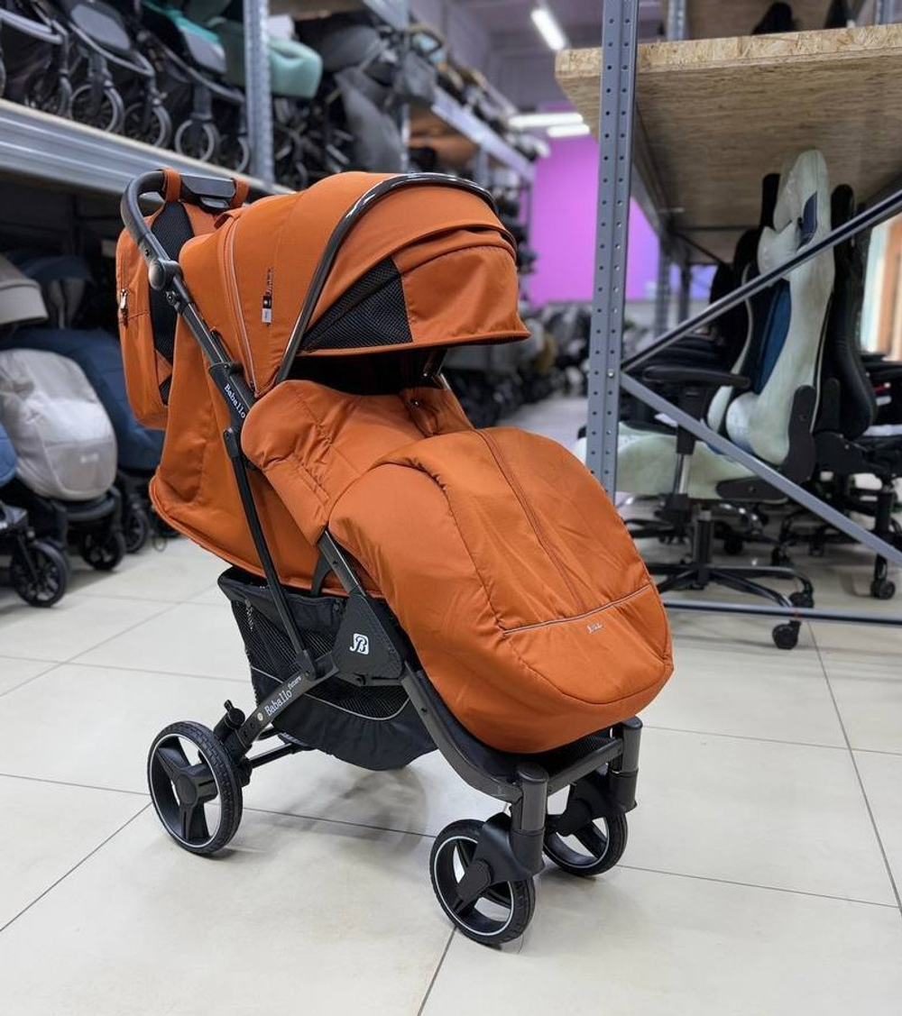 Коляска Baballo Future 2025 (амбровый/черная рама)