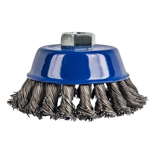 Кордщетка чашеобразная 90 мм М14 для УШМ проволока сталь витая ПРАКТИКА