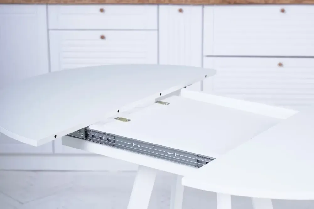 Стол обеденный Элип (профиль) каркас белый