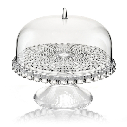 Блюдо для торта с крышкой tiffany, D30 см, прозрачное