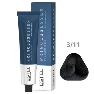 3/11 Крем-краска ESTEL PRINCESS ESSEX, Темный шатен пепельный интенсивный (60 мл)