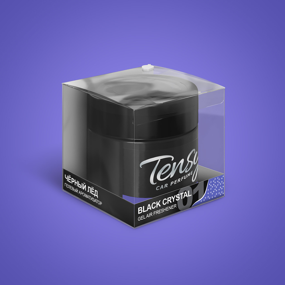 Ароматизатор "Tensy" на панель банка с проб. Черный лед (40шт/кор)