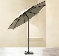 Зонт пляжный профессиональный Kiwi Clips, Ø225 см, бежевый