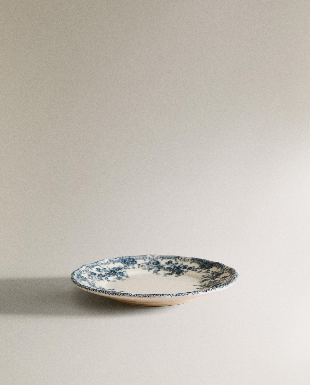 Zara Home тарелка пирожковая из фаянса, цвет синий, 16 см