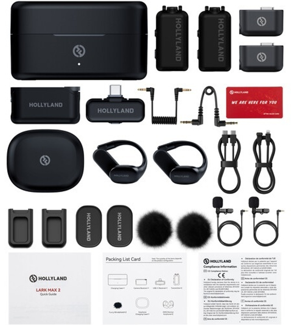 Микрофон Hollyland LARK MAX 2 Ultimate Combo черный