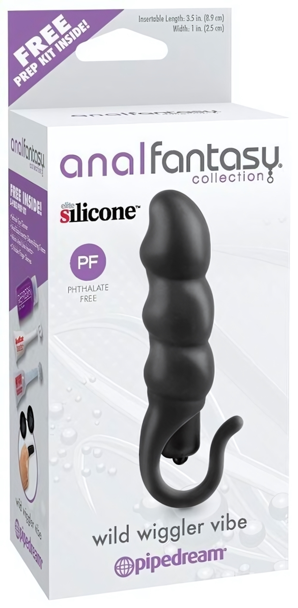 Анальный вибростимулятор Wild Wiggler Vibe (Цвет: черный)