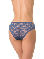 Трусики-слипы со средней линией талии из кружевного полотна (Размер: M) (Цвет: темно-синий)