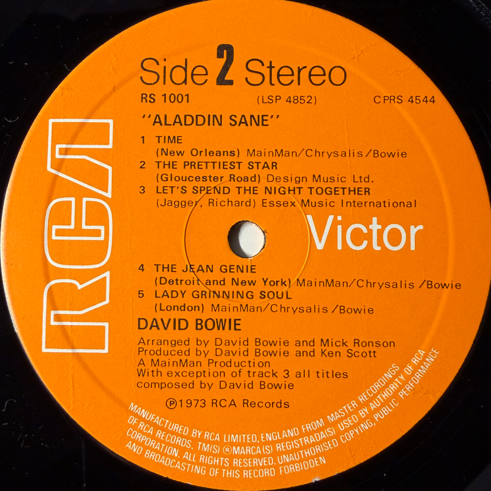 David Bowie ‎– Aladdin Sane (Англия 1973г.)