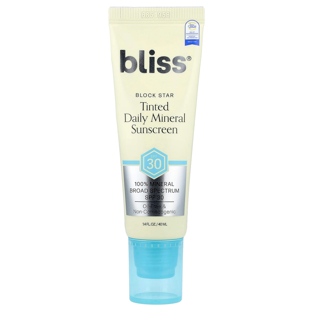 Bliss, Block Star, ежедневное солнцезащитное средство с минералами, SPF 30, 40 мл (1,4 жидк. унции)