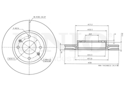 Диск тормозной передний UNIO BRD-20064