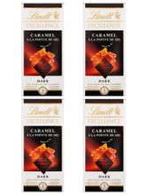 Тёмный шоколад Lindt с соленой карамелью 100 г x 4 шт