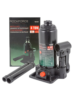 Домкрат бутылочный 4т с клапаном (h min 178мм,h max 338мм) RockForce##Rock FORCE RF-T90404(DS)