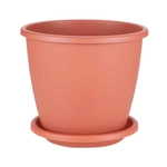 Горшок цветочный Афина 11л (с поддоном) (коричневый)