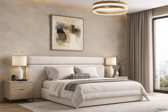 Кровать Эмбер с широким изголовьем