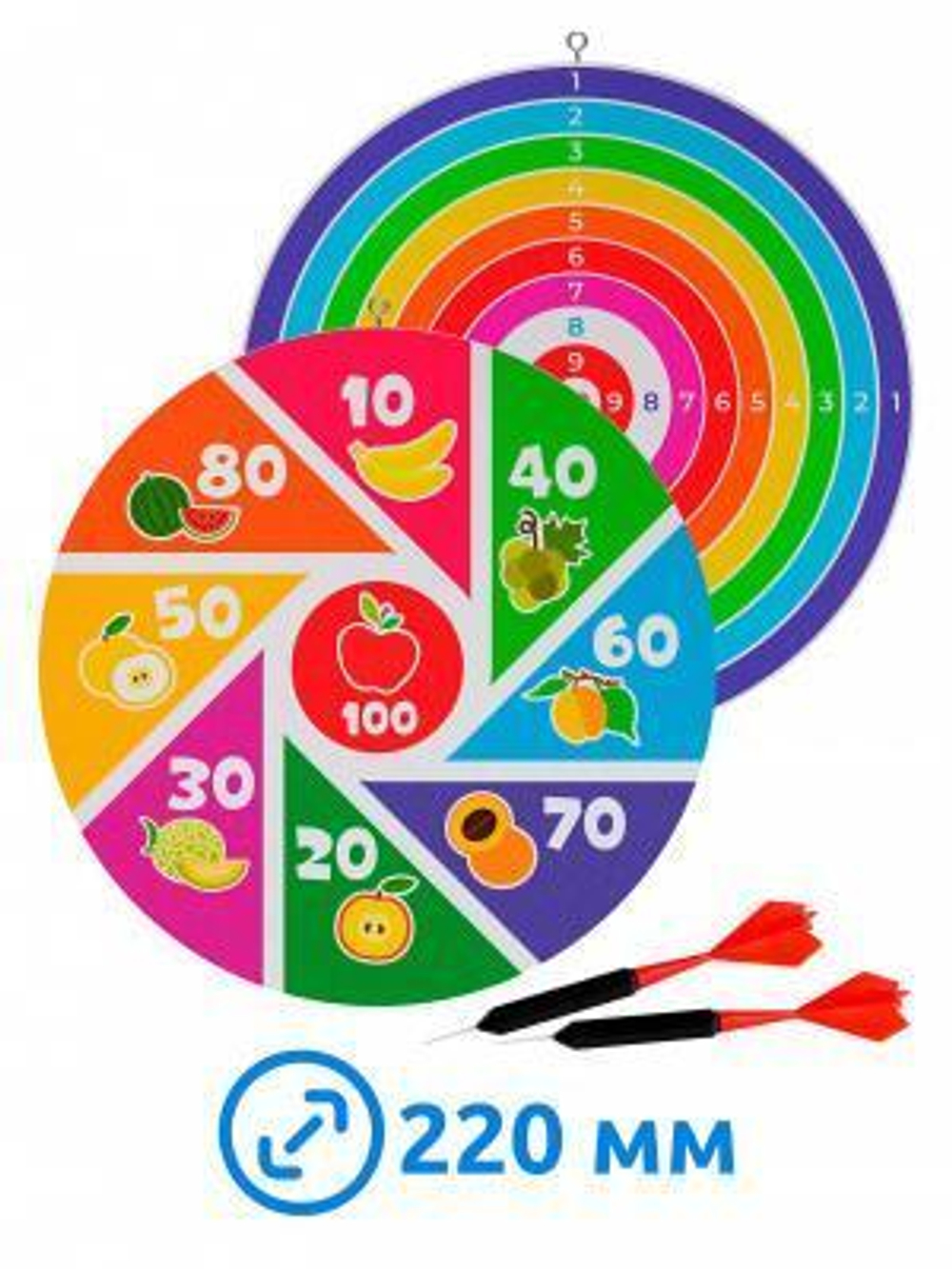 Дартс круглый d220мм арт.ДС22554 (Лидер)