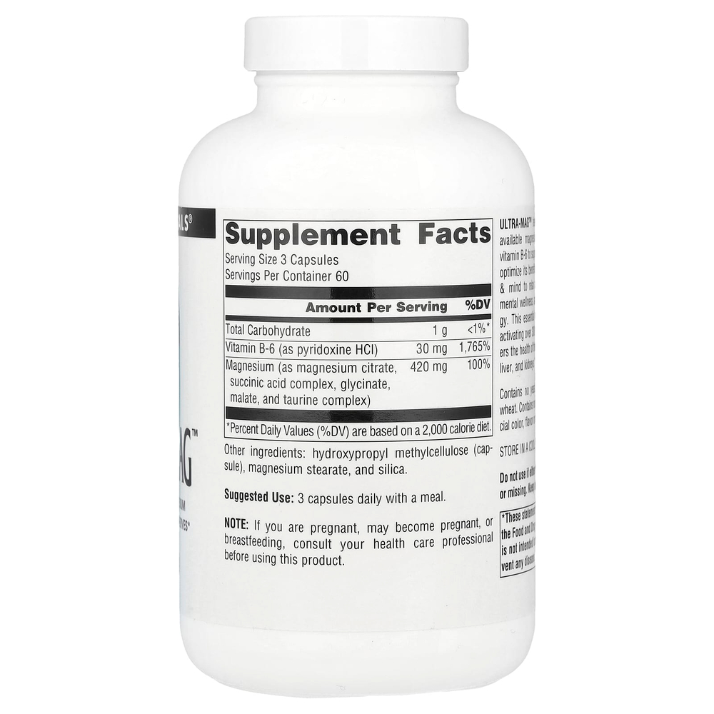 Source Naturals, Ultra-Mag ™, 180 веганских капсул