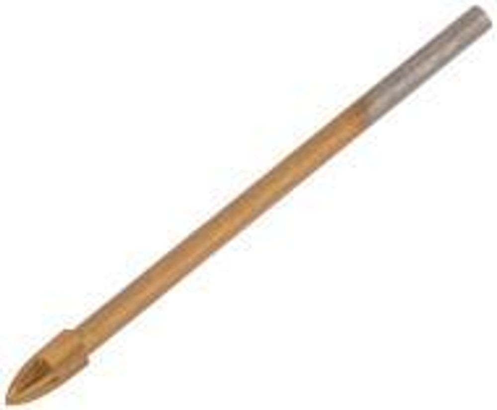 35484 Сверло по кафелю и стеклу 4 режущие кромки,титановое покрытие 4 х 60мм