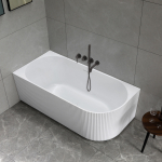 Ванна акриловая Vincea VBT-428-1700L, 1700*800*580, цвет белый, левая, щелевой перелив