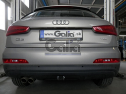 Фаркоп оцинкованный Galia V069A для Volkswagen Tiguan 2007-2016, 2016-, Audi Q3 2011-2018(паспорт и сертификат в комплекте)(без электрики)