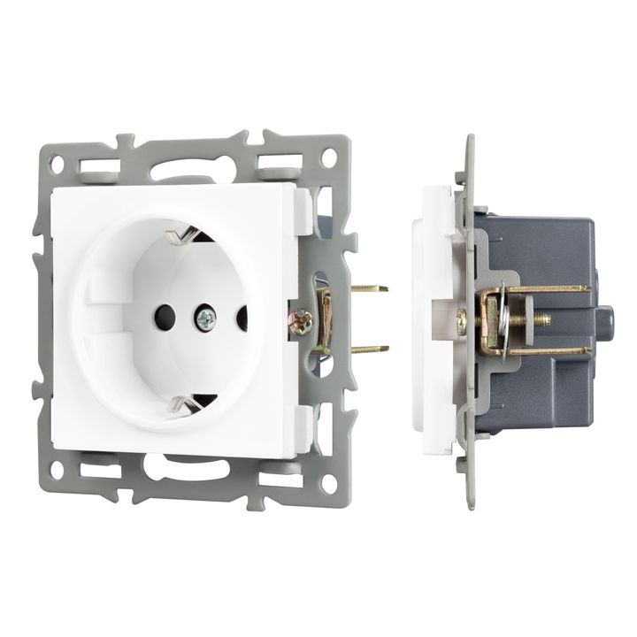 Механизм электрической розетки SCT-MEU1-PL-WH (250V, 16A) Arlight 043730