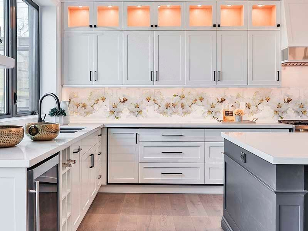 Кухонный фартук Вишни в цвету 3000х600 мм