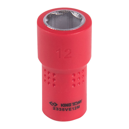 KING TONY (2335VE12M) Головка торцевая диэлектрическая шестигранная 1/4", 12 мм