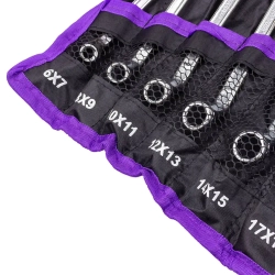 Ключи накидные, отогнутые на 75град., набор 6пр. (6х7, 8х9, 10х11, 12х13, 14х15, 17х19мм) Помощник 50610P