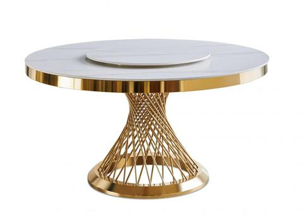 Стол обеденный Ist Casa Мелоди, 130х130х75 см, белый мрамор