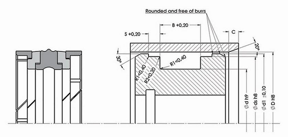 A105 090-072 Компактное уплотнение 90-72-22,5/3,2
