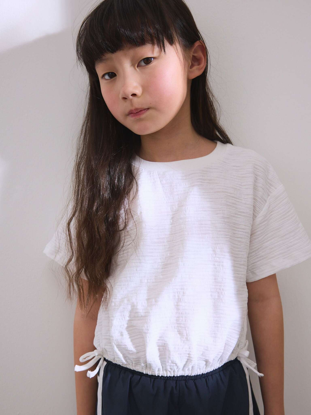 Футболка с завязками для девочки Next AL9-892, Белый