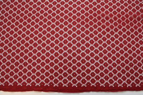 Гипюр бордовый