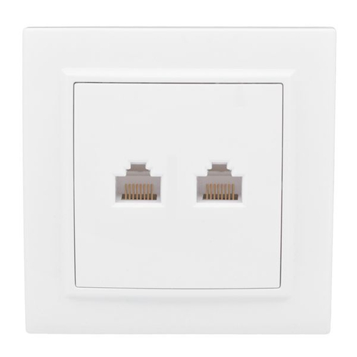 Минск Розетка RJ-45+Phone СП белая EKF Basic