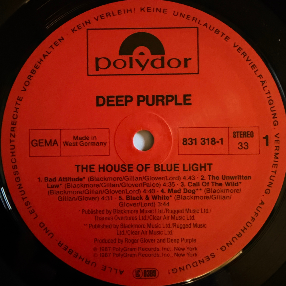 Виниловая пластинка Deep Purple - The House Of Blue Light LP