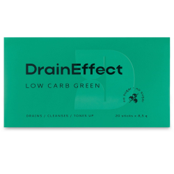 DrainEffect Green Low Carb Дренирующий напиток 20 стиков низкоуглеводный, вкус мятный