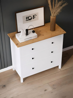 IKEA Комод HEMNES 46х70х35, КЫМОР 1 ящик, белый, (ХЕМНЕС ИКЕА)