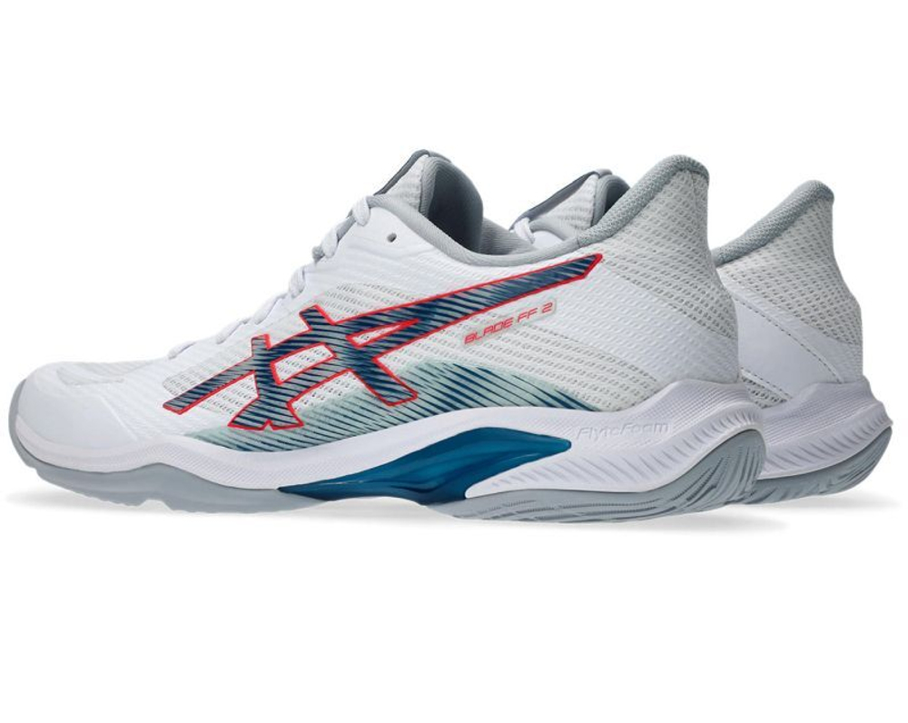 Мужские кроссовки для бадминтона/сквоша Asics Blade FF 2 - white/mako blue